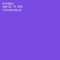 #7A4BE2 - Fuchsia Blue Color Image